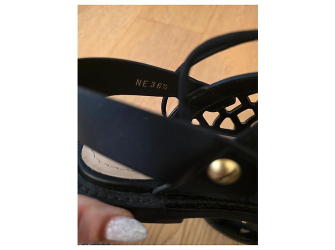 Sandali Dior in pelle nera Nero - vista 4