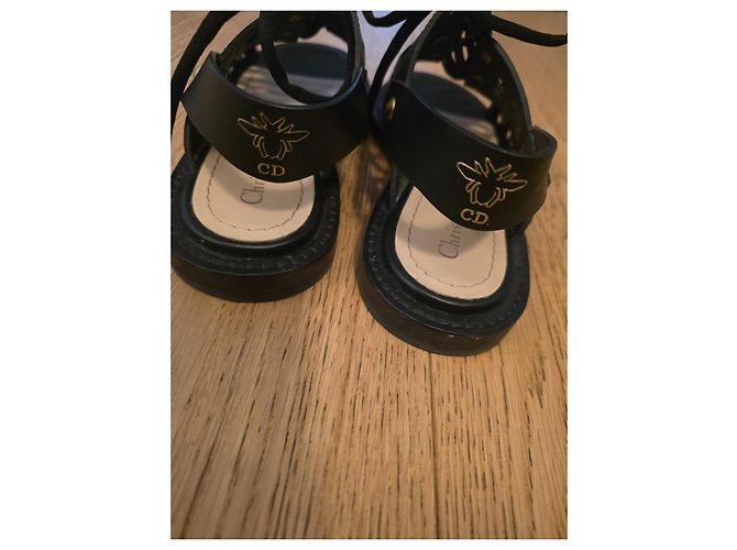 Sandali Dior in pelle nera Nero - vista 6
