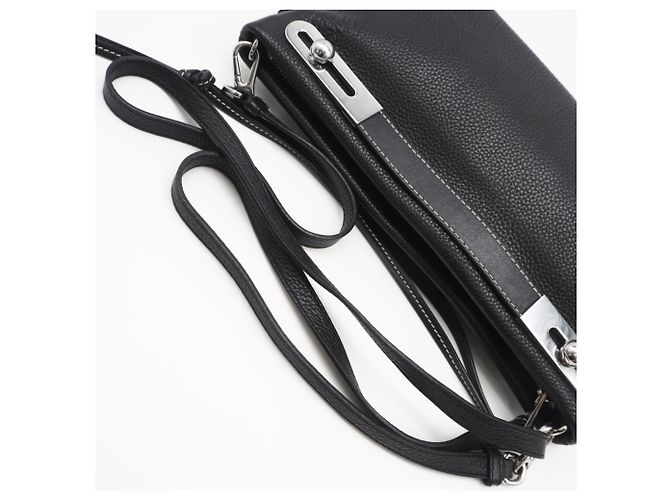 Piccola borsa a tracolla in pelle Loewe Missy Nero - vista 5