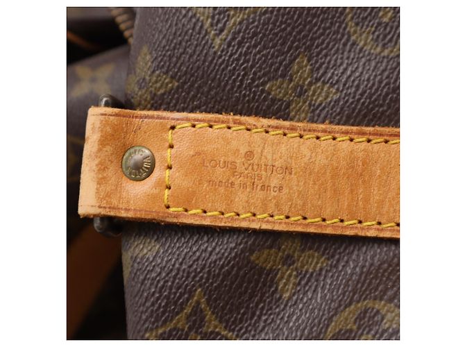 Louis Vuitton Monogram Keepall Bandoulière 60 Borsa Boston Marrone Beige - vista 14