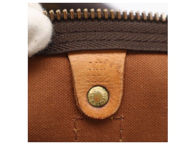 Louis Vuitton Monogram Keepall Bandoulière 60 Borsa Boston Marrone Beige - vista 15