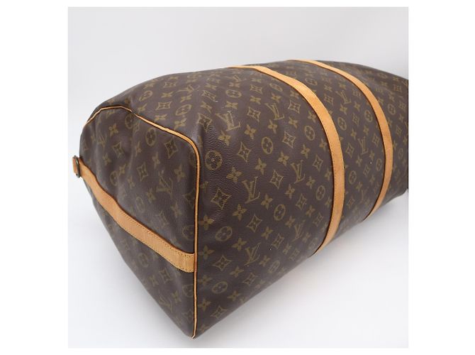 Louis Vuitton Monogram Keepall Bandoulière 60 Borsa Boston Marrone Beige - vista 5