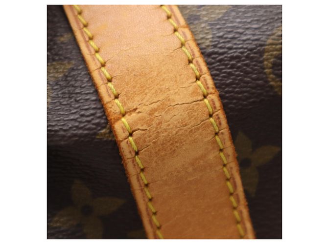 Louis Vuitton Monogram Keepall Bandoulière 60 Borsa Boston Marrone Beige - vista 8