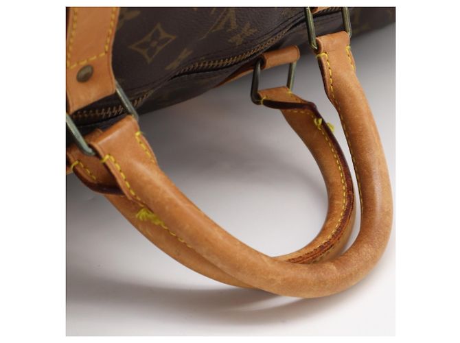 Louis Vuitton Monogram Keepall Bandoulière 60 Borsa Boston Marrone Beige - vista 9