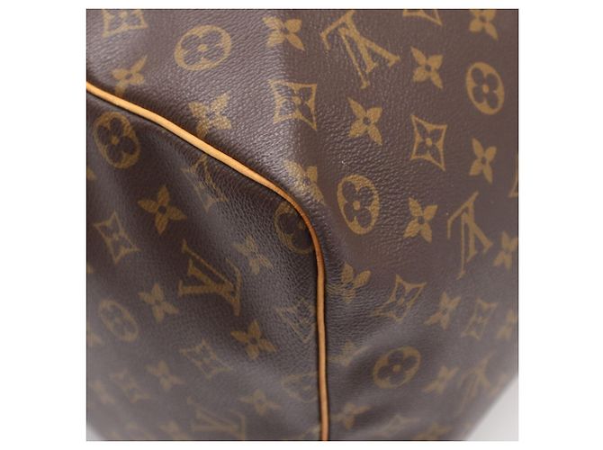 Borsa Louis Vuitton Monogram Keepall 60 Marrone Beige - vista 12