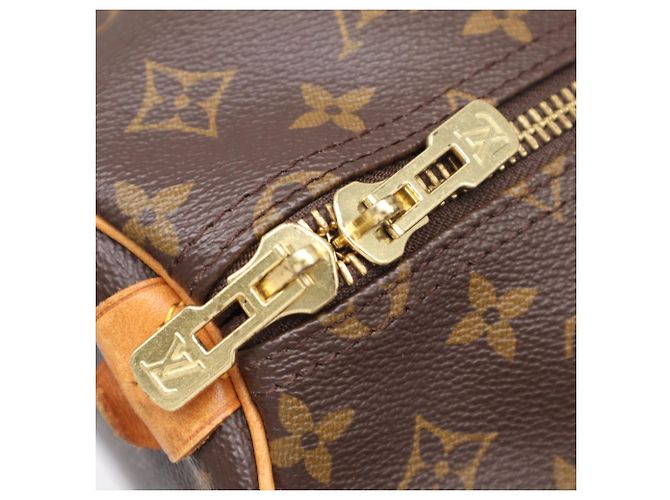 Borsa Louis Vuitton Monogram Keepall 60 Marrone Beige - vista 13