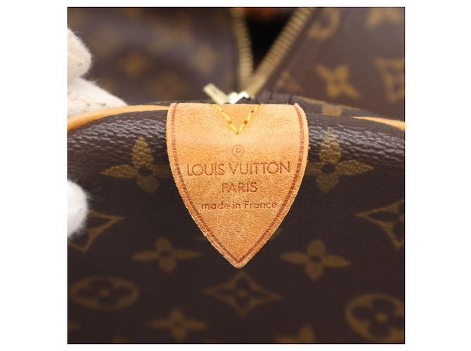 Borsa Louis Vuitton Monogram Keepall 60 Marrone Beige - vista 15