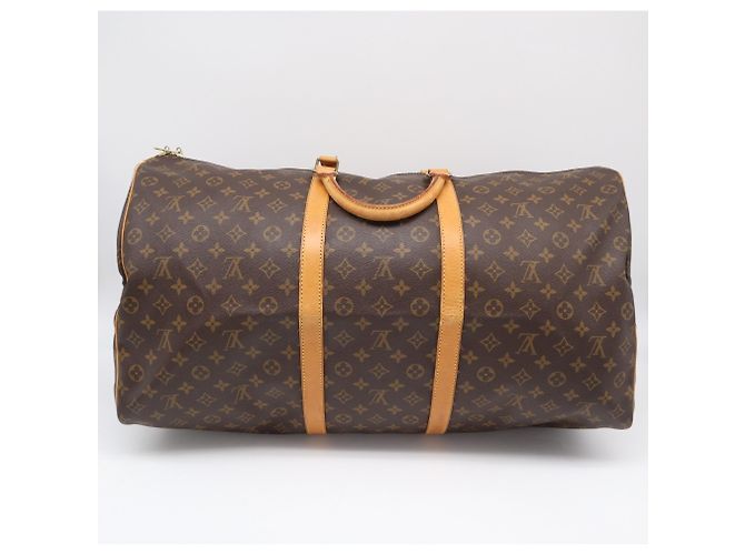 Borsa Louis Vuitton Monogram Keepall 60 Marrone Beige - vista 2