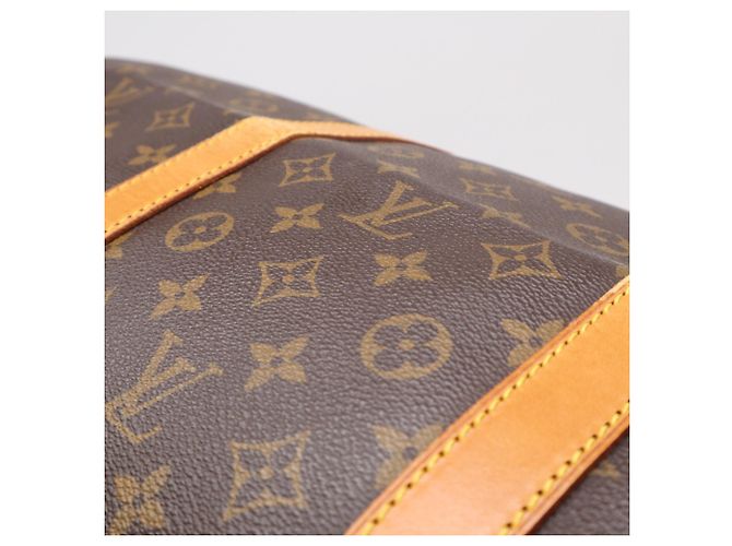 Borsa Louis Vuitton Monogram Keepall 60 Marrone Beige - vista 4