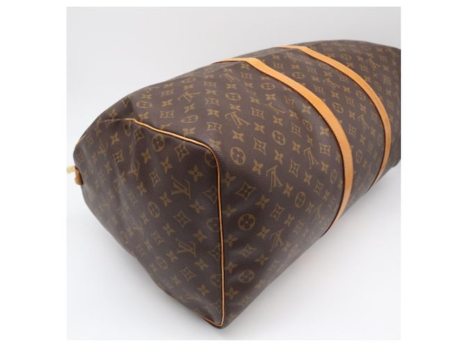 Borsa Louis Vuitton Monogram Keepall 60 Marrone Beige - vista 6
