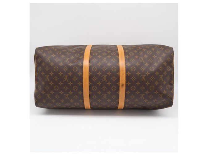 Borsa Louis Vuitton Monogram Keepall 60 Marrone Beige - vista 7