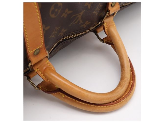 Borsa Louis Vuitton Monogram Keepall 60 Marrone Beige - vista 9