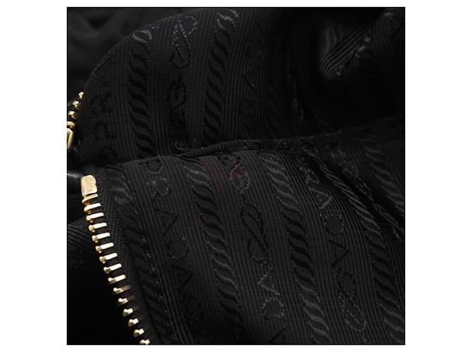 Borsa Prada Nylon Triangle Logo Frill Nero - vista 12