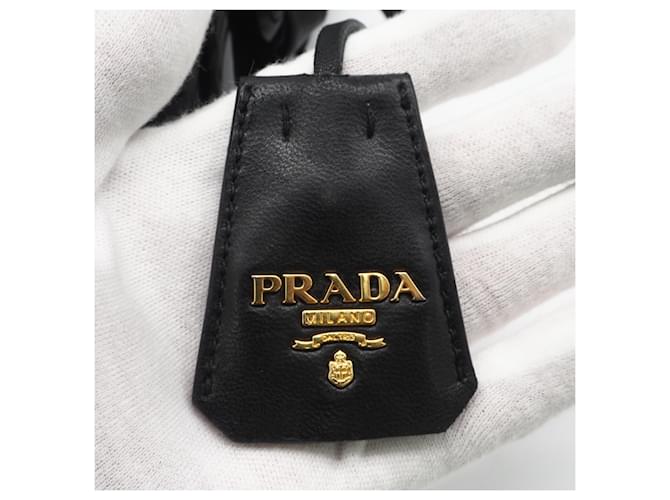 Borsa Prada Nylon Triangle Logo Frill Nero - vista 14