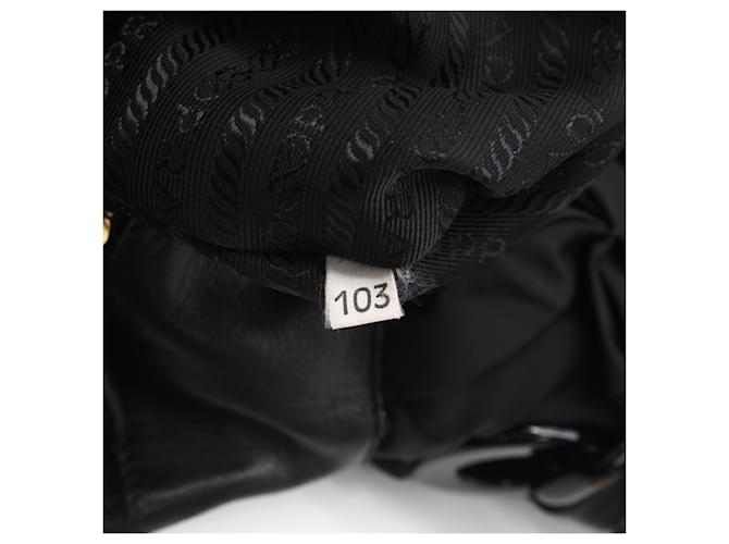 Borsa Prada Nylon Triangle Logo Frill Nero - vista 16