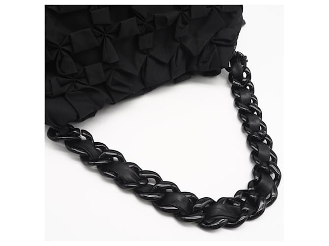 Borsa Prada Nylon Triangle Logo Frill Nero - vista 5