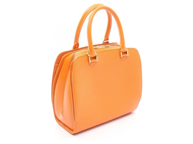 Borsa Louis Vuitton Pont Neuf Epi Mandarin Arancione Grigio - vista 2