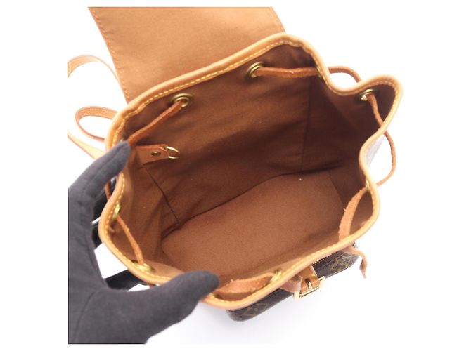 Zaino/Borsa Mini Montsouris Monogram Louis Vuitton Marrone Monogramma - vista 3