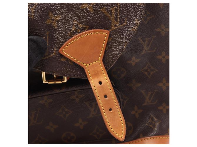 Zaino/Borsa Louis Vuitton Montsouris MM Marrone Monogramma - vista 10