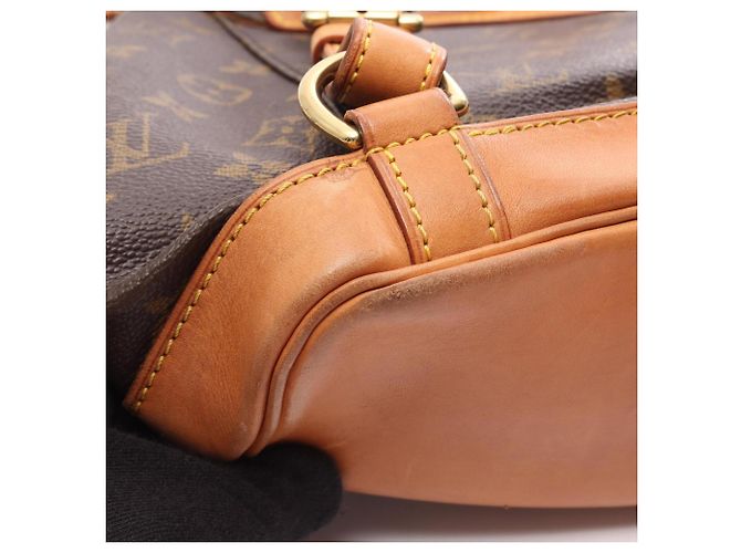 Zaino/Borsa Louis Vuitton Montsouris MM Marrone Monogramma - vista 13