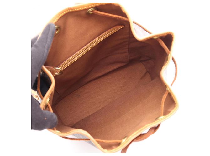 Zaino/Borsa Louis Vuitton Montsouris MM Marrone Monogramma - vista 3