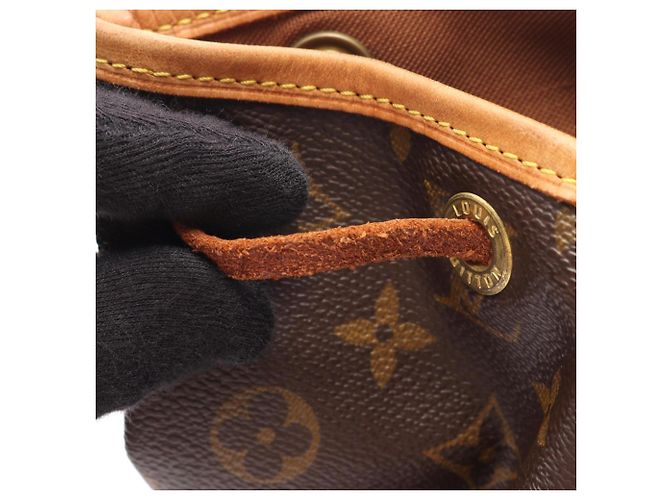 Zaino/Borsa Louis Vuitton Montsouris MM Marrone Monogramma - vista 7