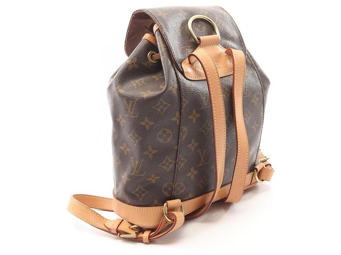 Zaino Louis Vuitton Montsouris MM Monogram Marrone Monogramma - vista 2