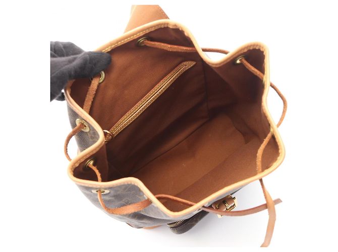 Zaino Louis Vuitton Montsouris MM Monogram Marrone Monogramma - vista 3