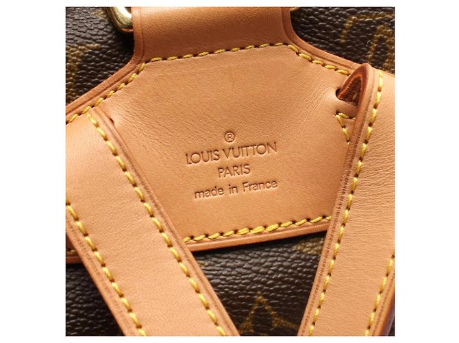 Zaino Louis Vuitton Montsouris MM Marrone Monogramma - vista 4