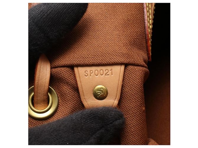 Zaino Louis Vuitton Montsouris MM Marrone Monogramma - vista 5