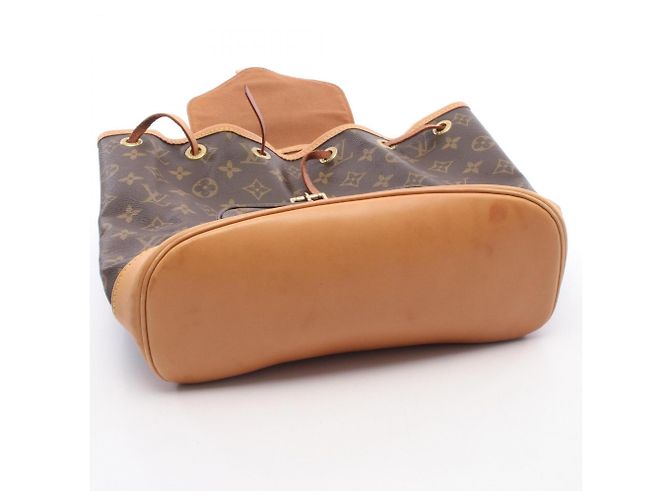 Zaino Louis Vuitton Montsouris MM Marrone Monogramma - vista 6