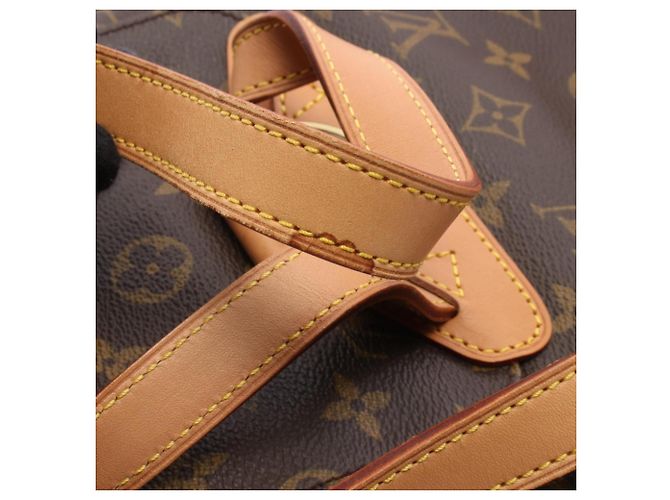 Zaino Louis Vuitton Montsouris MM Marrone Monogramma - vista 8