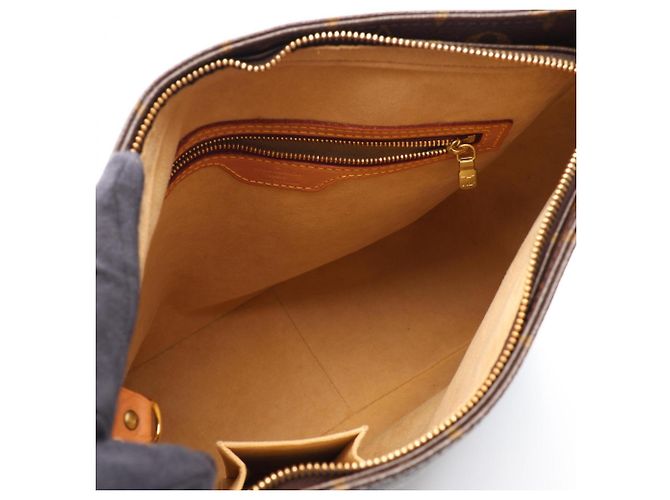 Borsa a Spalla Louis Vuitton Looping GM Marrone Monogramma - vista 3