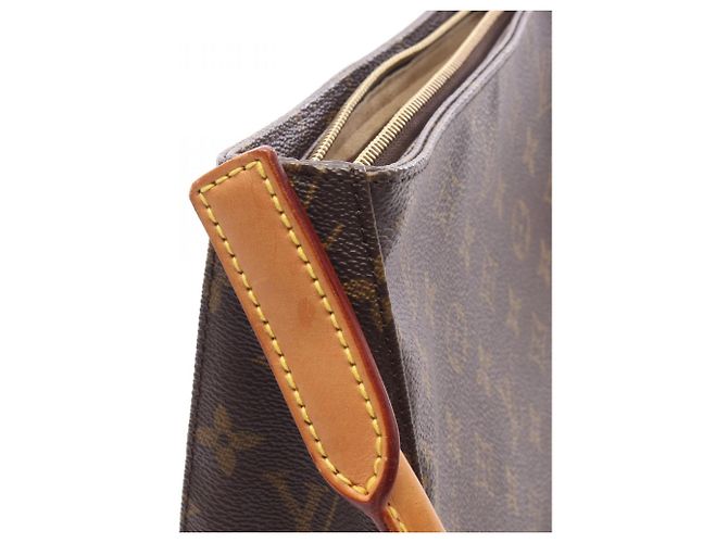 Borsa a Spalla Louis Vuitton Looping MM Marrone Monogramma - vista 9