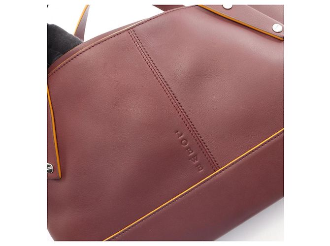 Borsa a mano in pelle bordeaux Loewe Bordò - vista 11