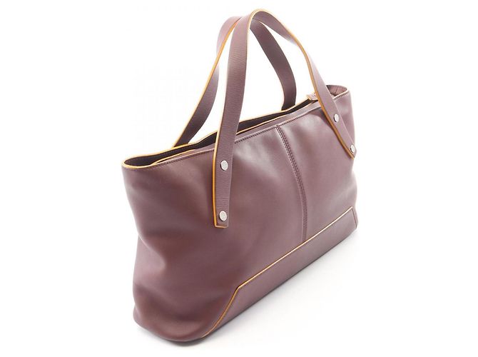 Borsa a mano in pelle bordeaux Loewe Bordò - vista 2