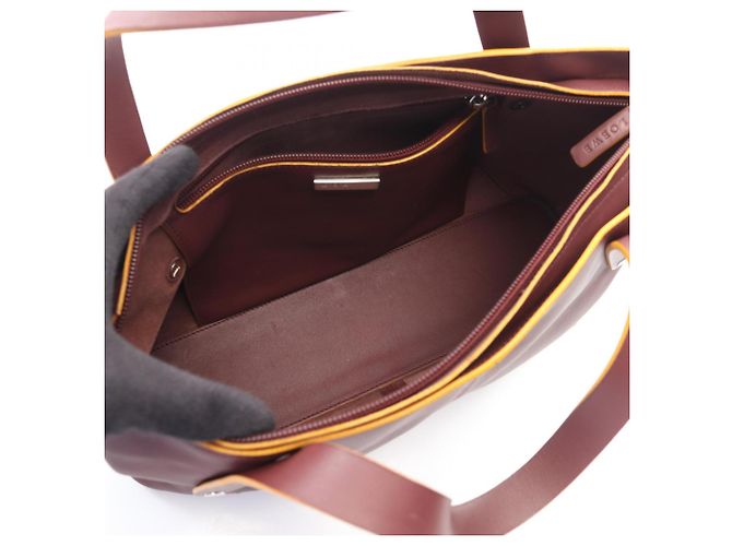 Borsa a mano in pelle bordeaux Loewe Bordò - vista 3