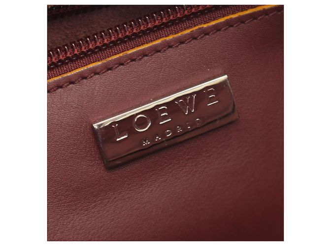 Borsa a mano in pelle bordeaux Loewe Bordò - vista 4
