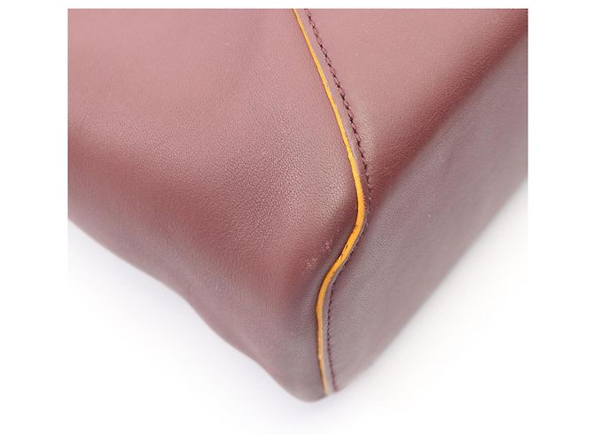 Borsa a mano in pelle bordeaux Loewe Bordò - vista 6