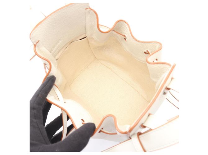 Borsa Hammock a coulisse Loewe Mini 2-Way Handbag Bianco - vista 3