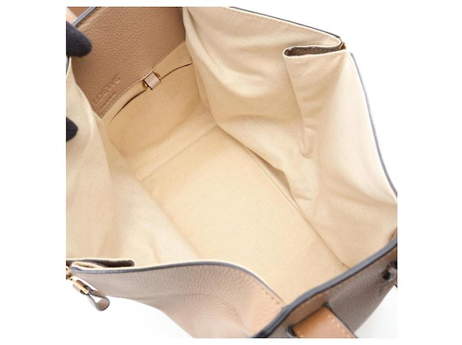 Borsa a mano in pelle Loewe Hammock Small 2-Way Beige - vista 3
