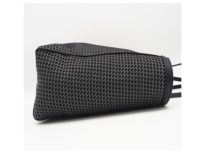 Borsa Tote Valextra K-VAL Medium Nero Bianco - vista 7