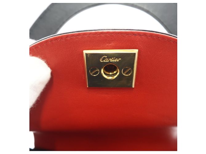 Borsa a mano Panthère in pelle Cartier Nero - vista 14