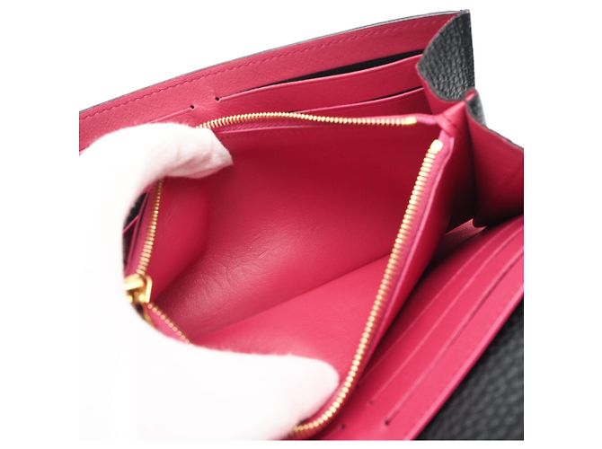 Capucines Louis Vuitton Taurillon Long Wallet aus schwarzem Leder - Ansicht 14