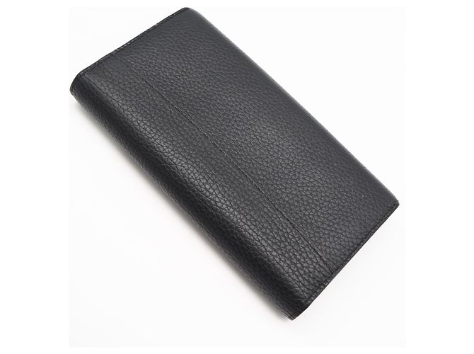 Capucines Louis Vuitton Taurillon Long Wallet aus schwarzem Leder - Ansicht 2