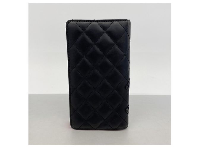 Cartera larga de cordero Cambon Chanel Negro - vista 9