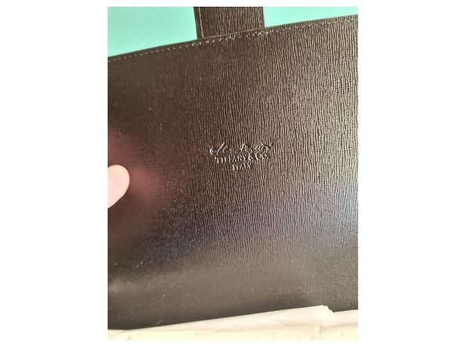 Clutch Tiffany & Co. Bean in pelle e argento Nero - vista 10