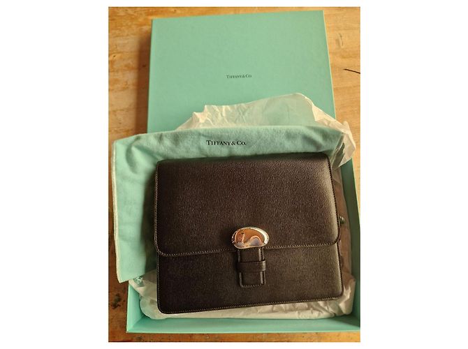 Clutch Tiffany & Co. Bean in pelle e argento Nero - vista 15
