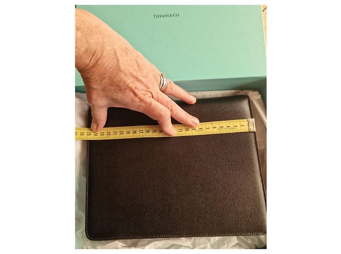 Clutch Tiffany & Co. Bean in pelle e argento Nero - vista 3