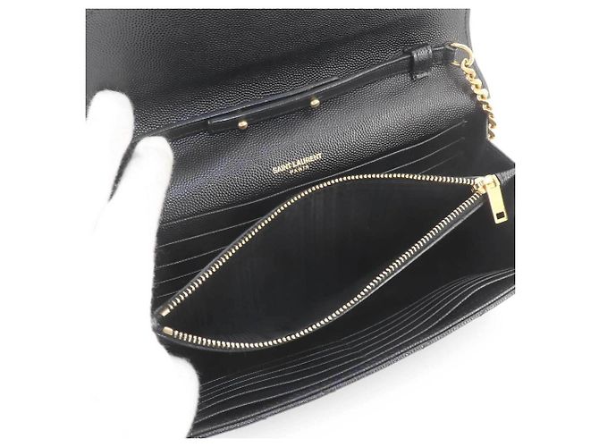 Saint Laurent Cassandra Chain Wallet Schwarz - Ansicht 7